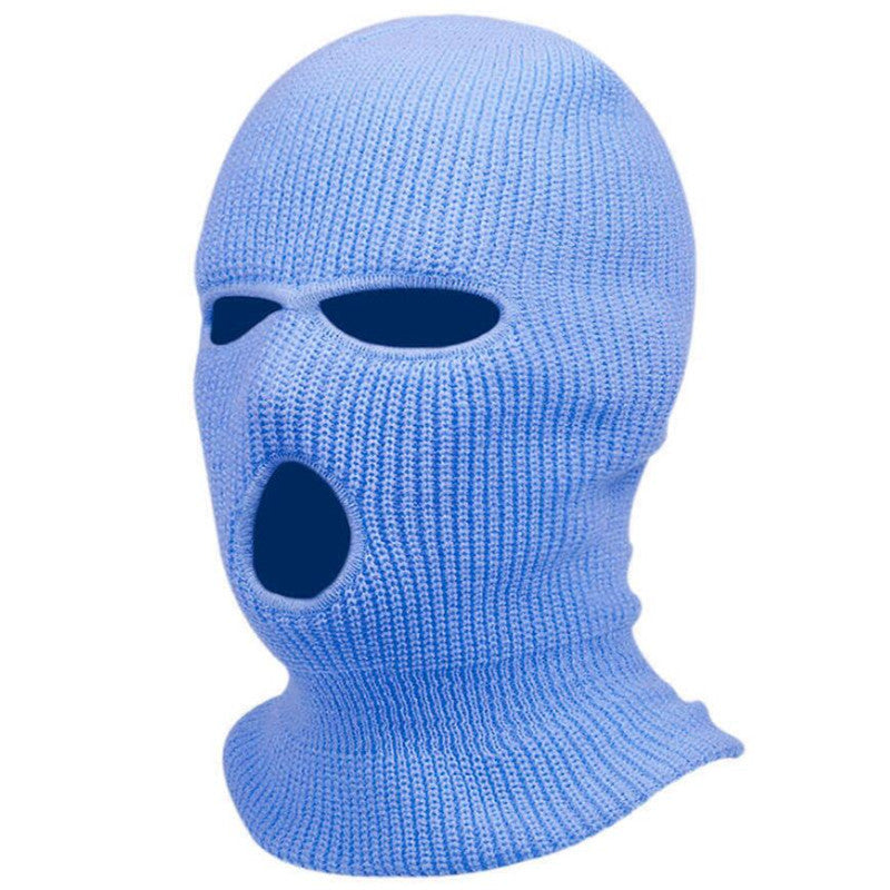 3-Hole Knitting Ski Mask Winter Face Cover for Cold Weather Riding