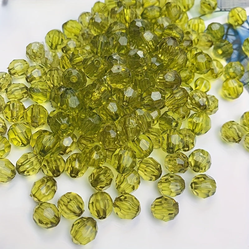 1000 piezas de cuentas de esquina de acrílico transparente de 6mm para bricolaje, joyería y decoración del hogar