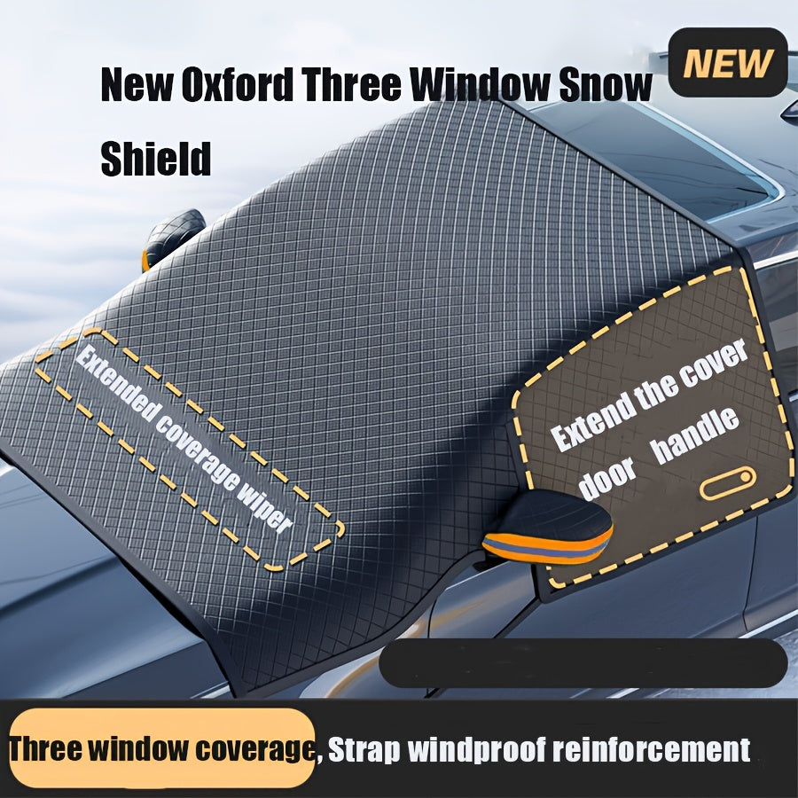 Katta Oxford qor qoplamasi kengaytirilgan shisha oynasini himoyalash uchun qor va sovuqdan himoya qiluvchi