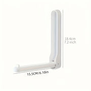 Foldable Wall Hanger with Hooks, Space-Saving Plastic Organizer for Clothes and Towels