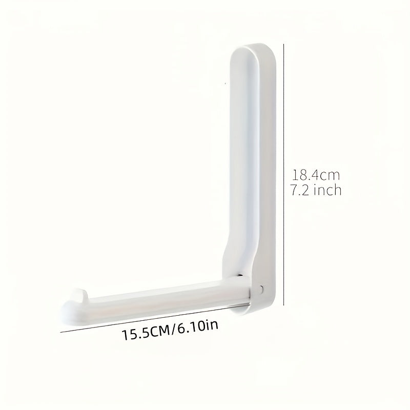 Foldable Wall Hanger with Hooks, Space-Saving Plastic Organizer for Clothes and Towels