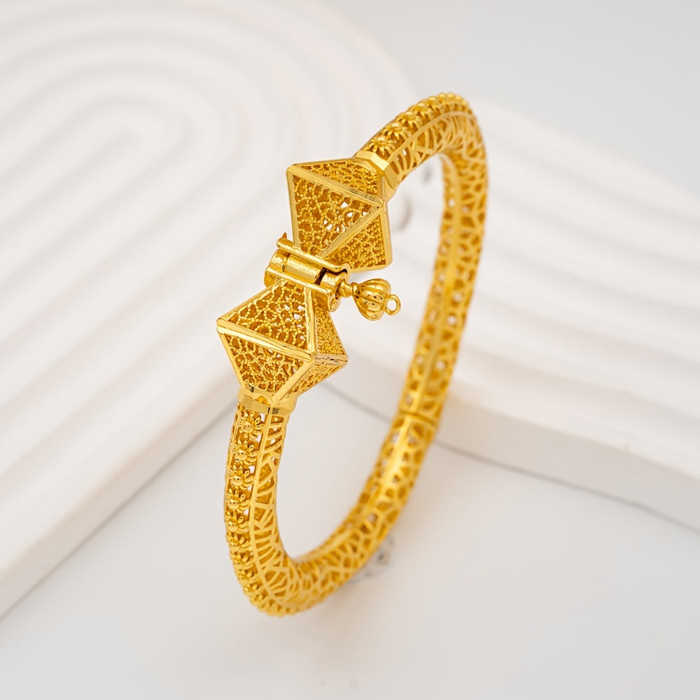 Women’s Copper Cuff Bracelet Ethnic Style Open Bangle for Weddings and Daily Wear