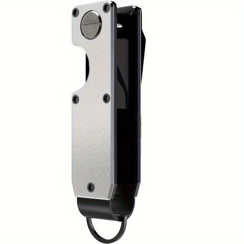 Men's Compact Metallic Key Holder, Minimalist Smart Keychain for 2-6 Keys