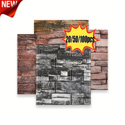 3D Stereo Imitation Brick Wall Stickers 20 50 100pcs Self-Adhesive Waterproof Decor