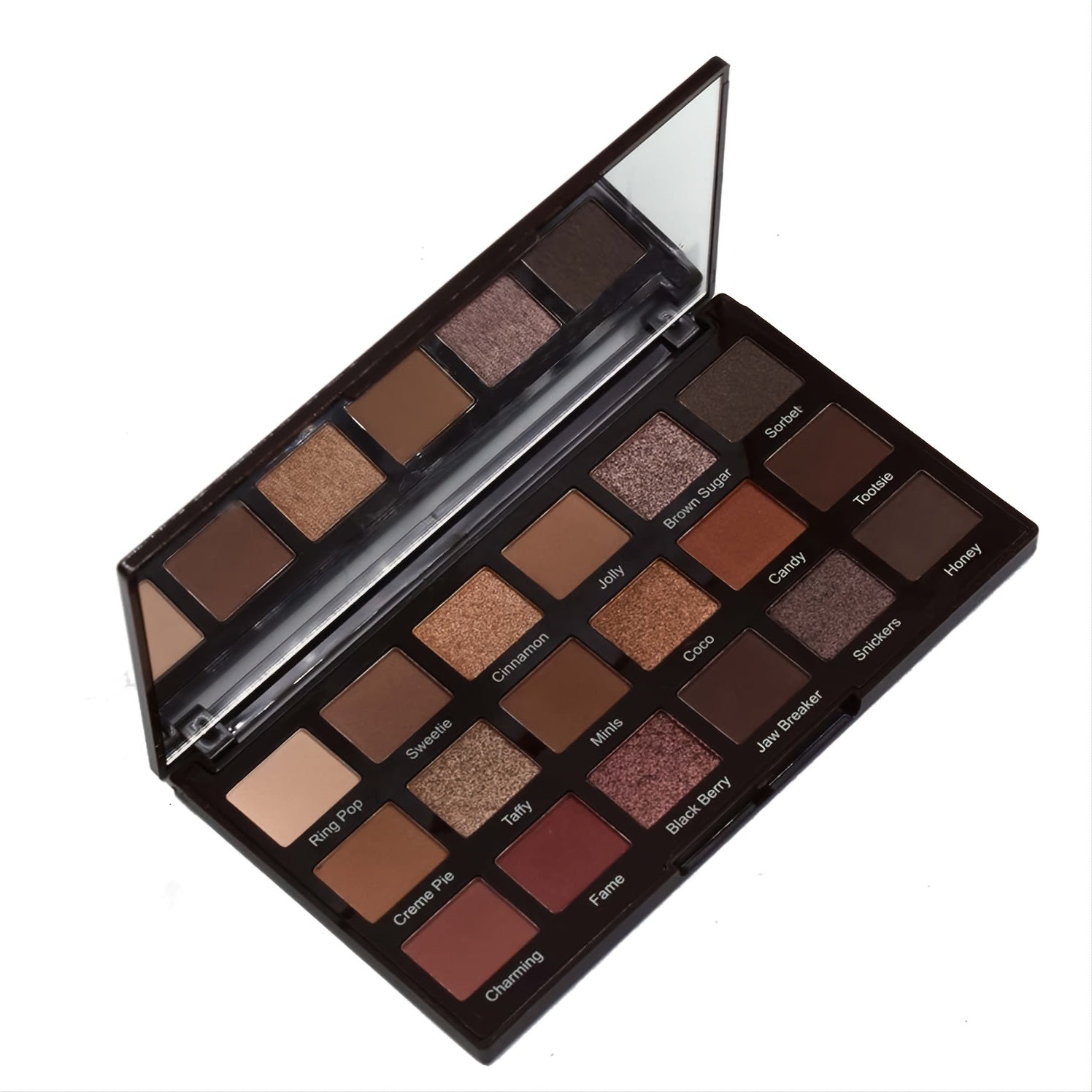 18-Color Waterproof Eyeshadow Palette Shimmery Brown Makeup