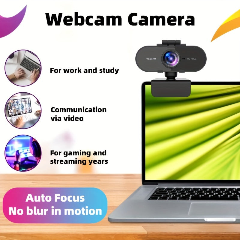 Full HD 1080P USB Webcam for PC Video Recording and Streaming
