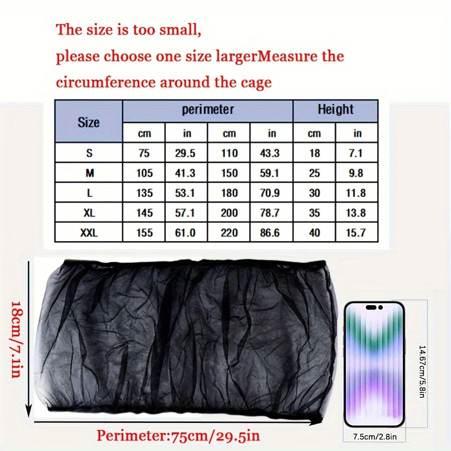 Nylon Mesh Bird Cage Netting for Parrots and Small Birds Durable Polyester Material