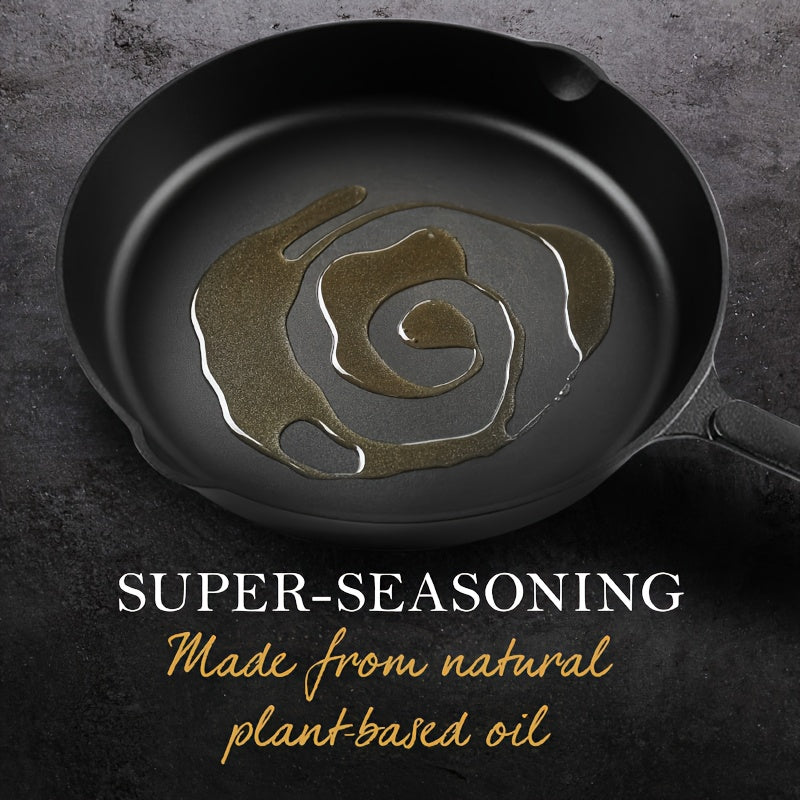 Deep Frying Pan 25.91cm Non-Stick Cast Iron Skillet for Gas and Induction