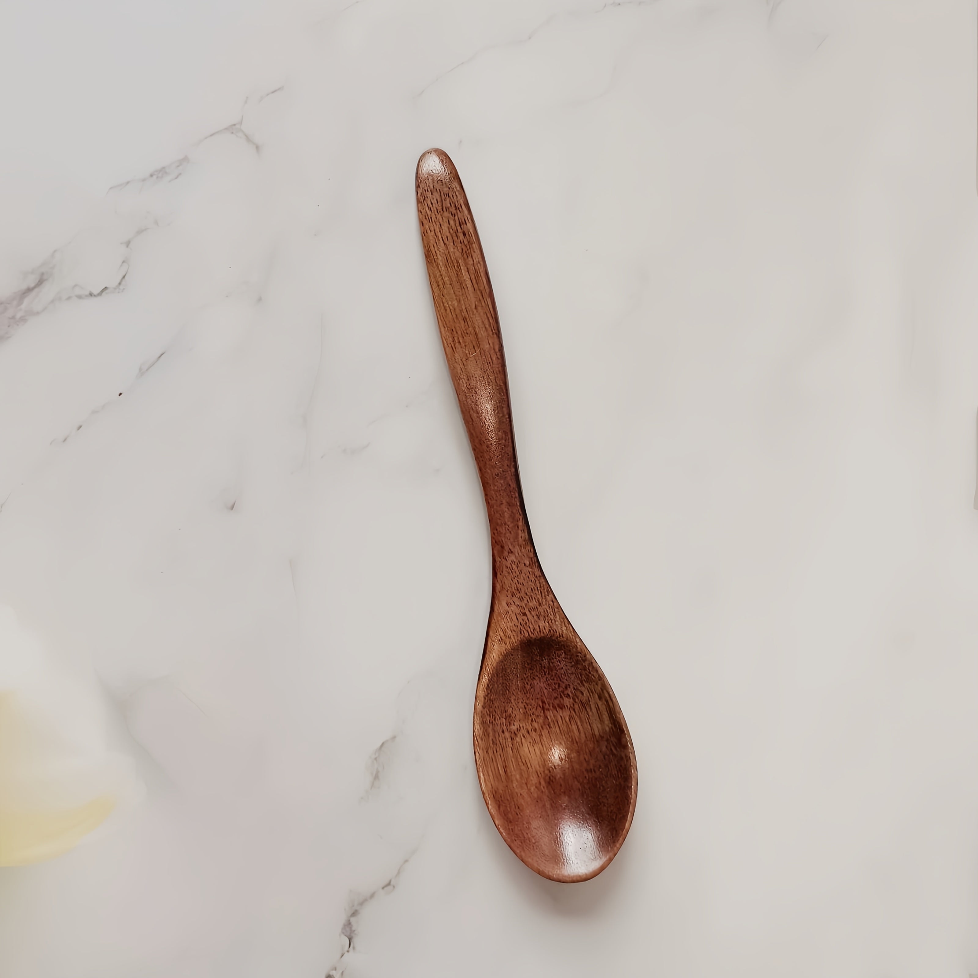 Handcrafted Japanese Solid Wood Spoon for Soup Porridge Coffee Honey and Desserts