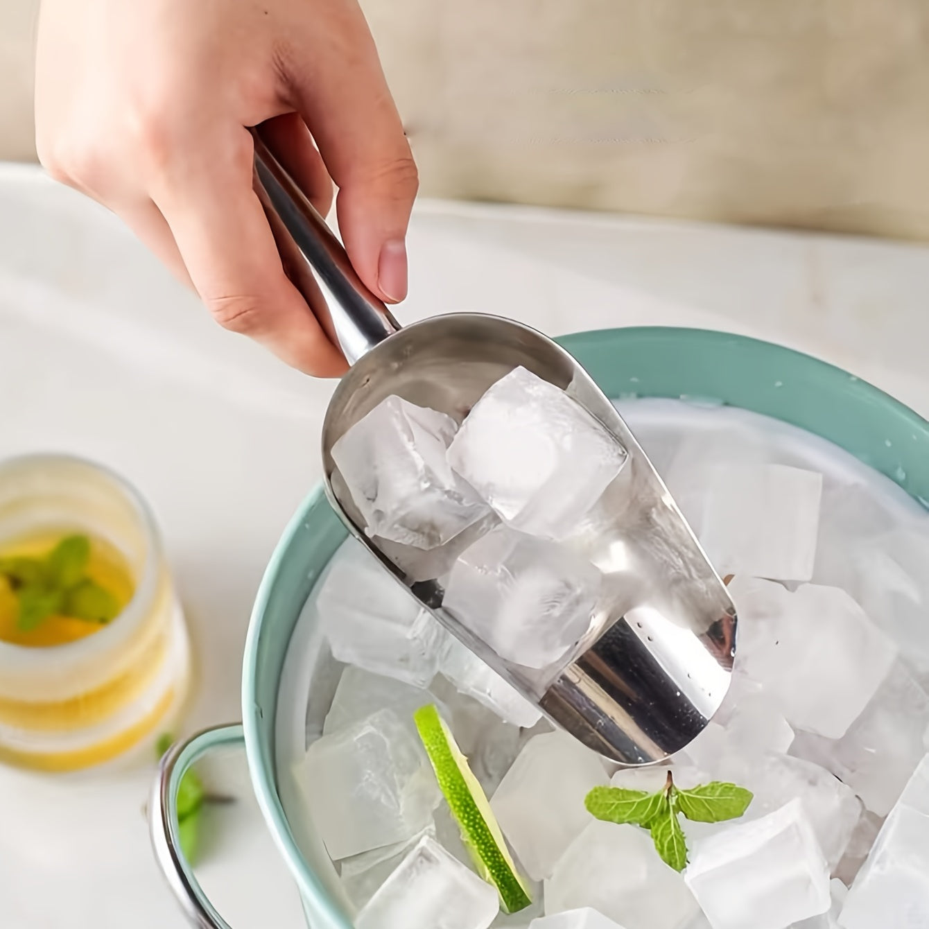 Stainless Steel Ice Scoop for Kitchen Utility, Ice, Coffee, Flour, Candy