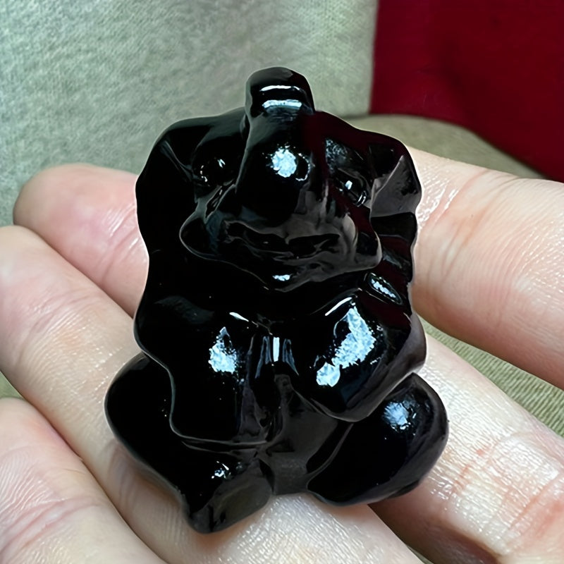 Quartz Crystal Elephant Figurine Decorative Desk Ornament Gift for Elephant Lovers