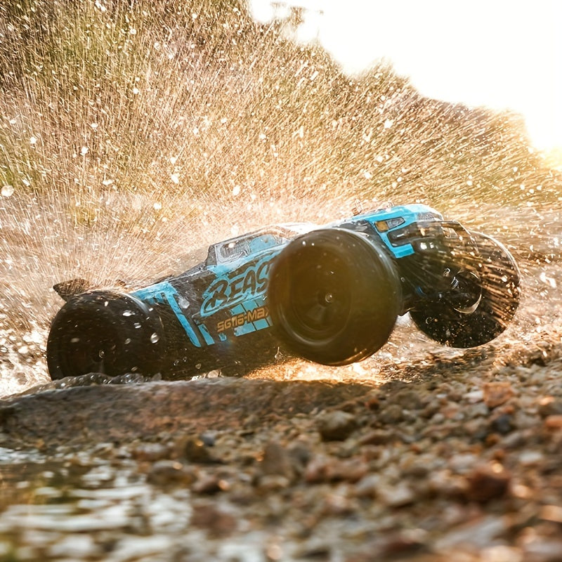 Remote Control Off-Road Vehicle 4WD Brushless Motor 80KM/H Blue Plastic Durable