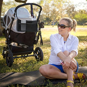 Large Capacity Diaper Bag for Stroller with Bottle and Water Cup Storage
