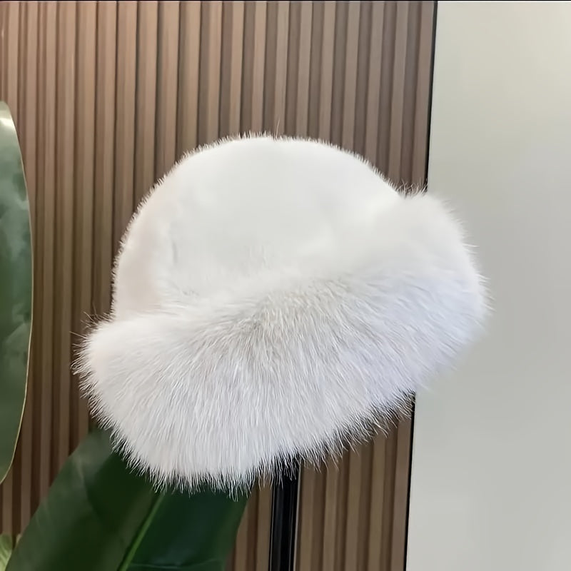 Women's Winter Hat Faux Fur Warm Ear Protection Lightweight Polyester Blend