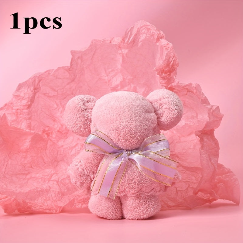 Cute Bear Hand Towel Soft Absorbent Polyester Blend 310gsm Gift for Festivals