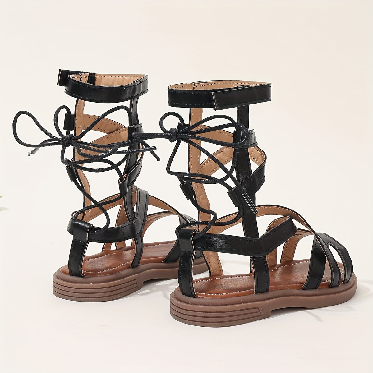 Girls Summer Open Toe Strap Sandals with Bow Non Slip Casual Shoes