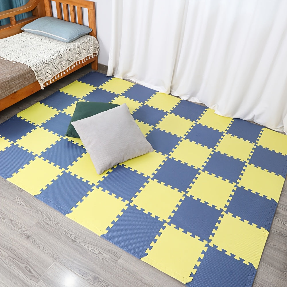 48 dona bir-biriga yopishadigan ko'pikli pol matosi 30.48cm, suv o'tkazmaydigan, sirpanmaydigan, ichki va tashqi foydalanish uchun mos