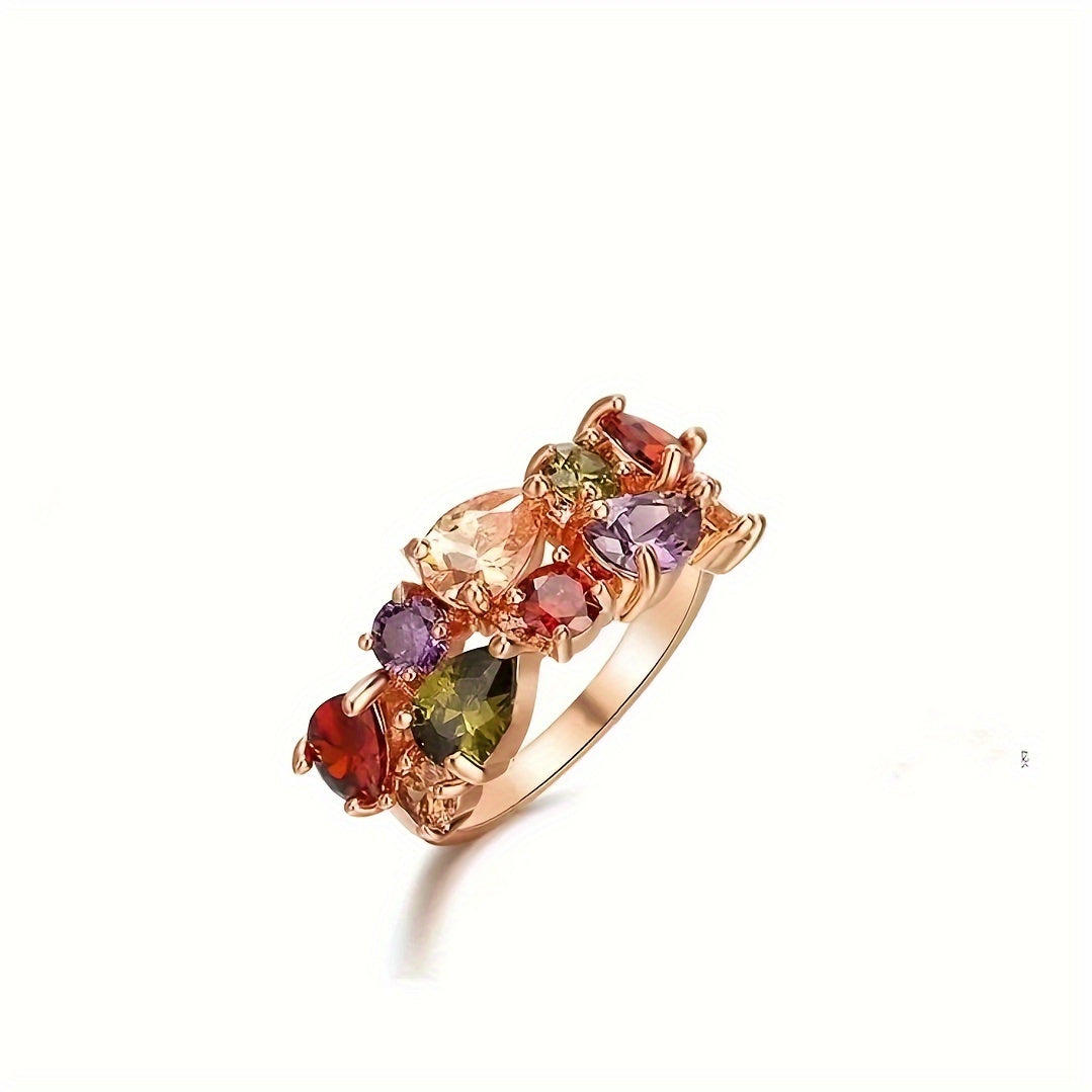 Rang-barang Zirconiya uzuk erkaklar va ayollar uchun, zamonaviy shaxsiylashtirilgan sovgʻa ona yoki qiz doʻstingiz uchun