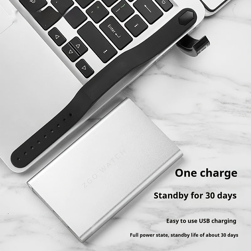 Tashqi elektron soat, silikon tasma, USB zaryadlash, signal, vaqt o'lchagich, vibratsiya, kaloriya monitoringi - zamonaviy, qulay, talabalar va o'qituvchilar uchun ideal, mukammal sovg'a.