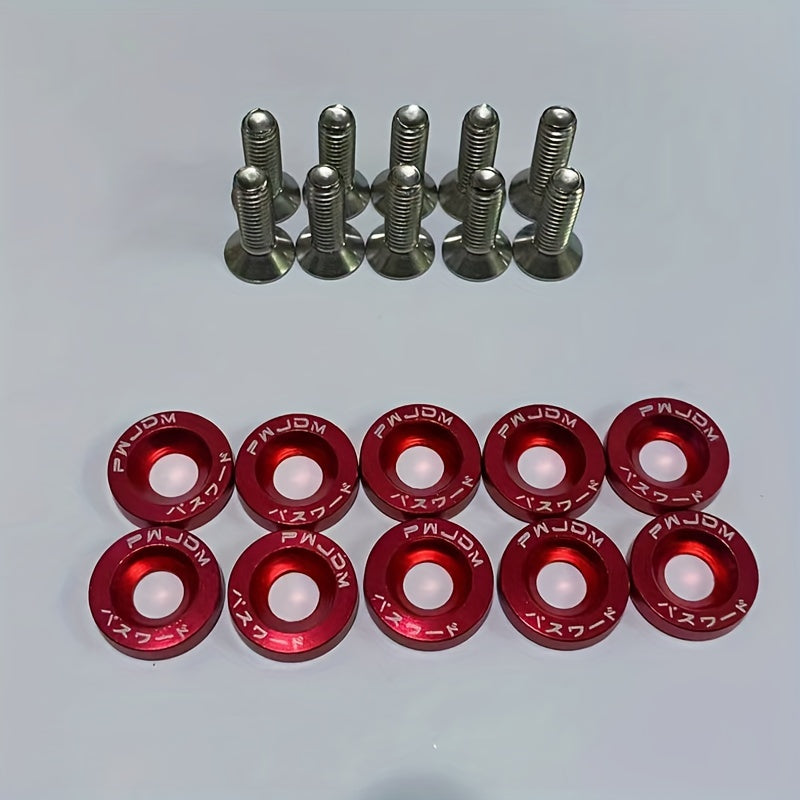 20 Pcs Aluminum M6 Fender Washer Bolts for Car License Plate Accessories