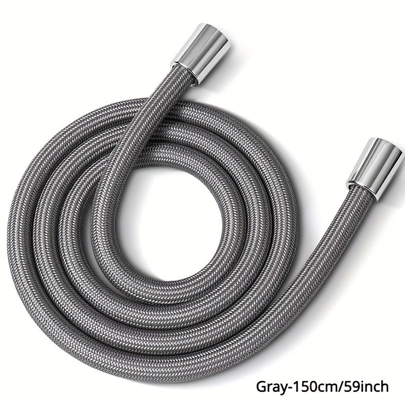 59-Inch Shower Hose with Brass Connector and Anti-Explosion Design Durable Nylon Pipe