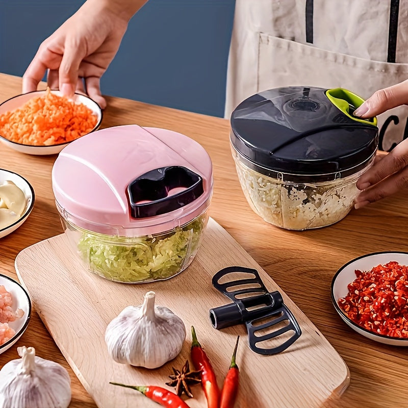 Uy oshxonasiga mo'ljallangan qo'lda go'sht maydalagich, kesgich, sarimsoq maydalagich, bosish maydalagich, sabzavot maydalagich, chili piyoz kesuvchi - RV va uy oshxonalari uchun ko'p maqsadli asbob.