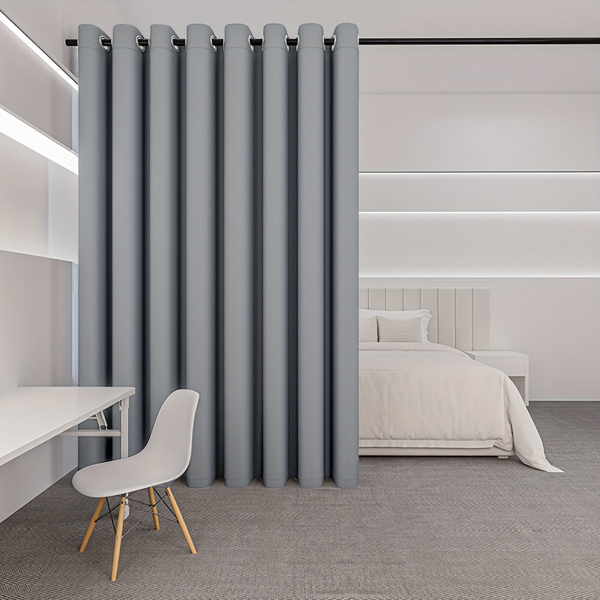 Blackout Room Divider Curtain for Living Room Bedroom Wall Privacy Grommet Panel