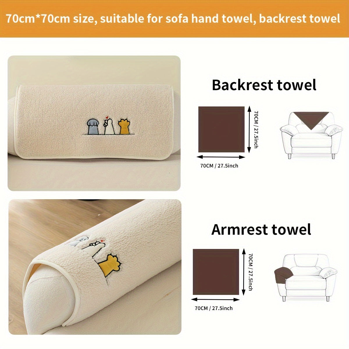 Plush Sofa Slipcover and Pillowcase Protects Furniture in Any Room