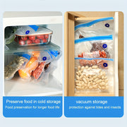 42pcs Reusable Vacuum Food Storage Bags with Airtight Seal and Silicone Strips
