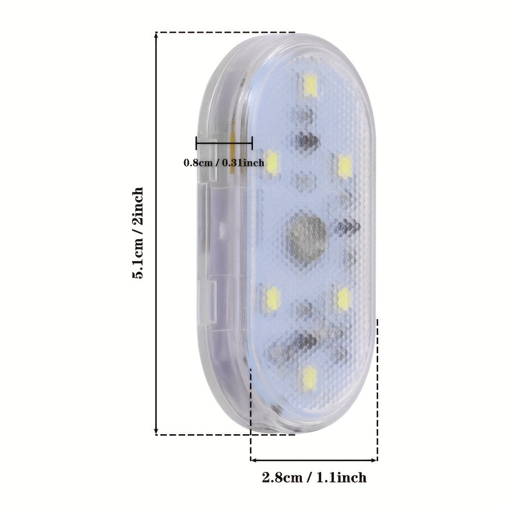 Luces LED recargables por USB para el interior del coche, luz nocturna inalámbrica para techo con control táctil