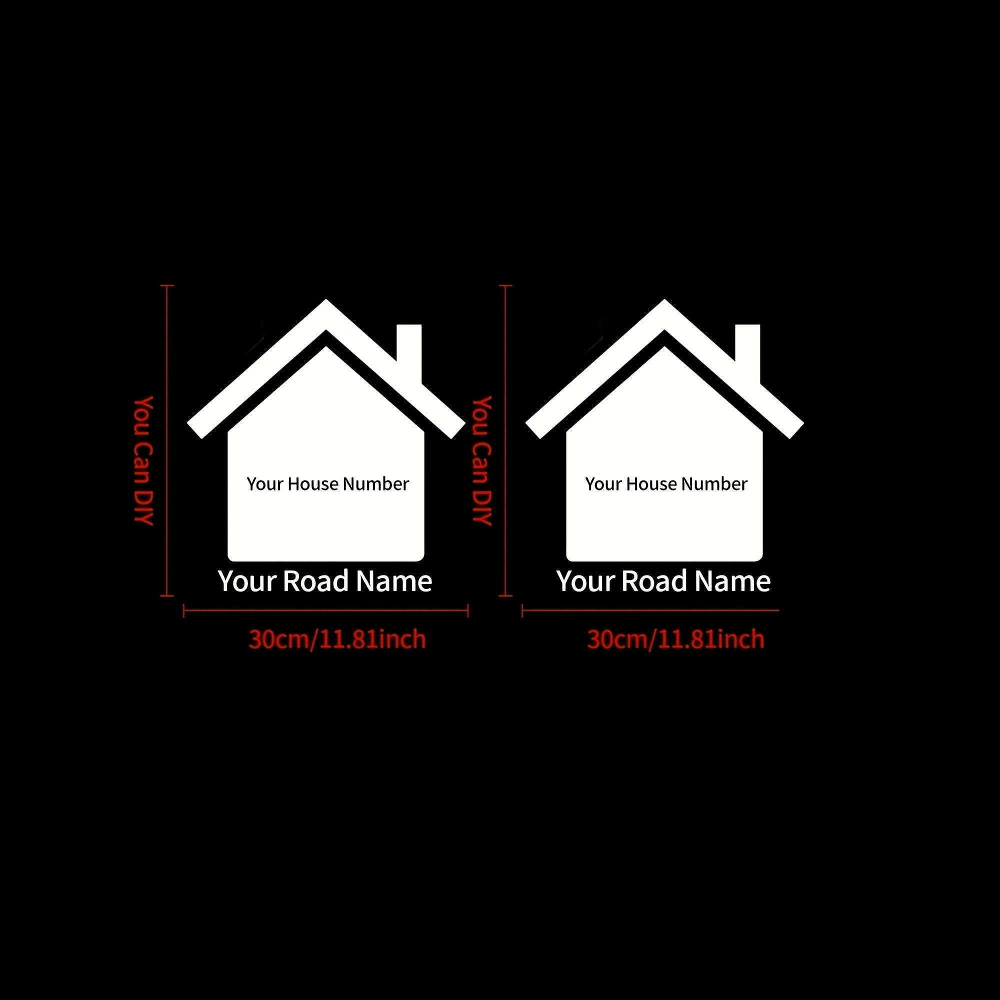 Personalized Custom Vinyl Bin Number Stickers Waterproof House Number and Street Name Decals 1-5 Pieces