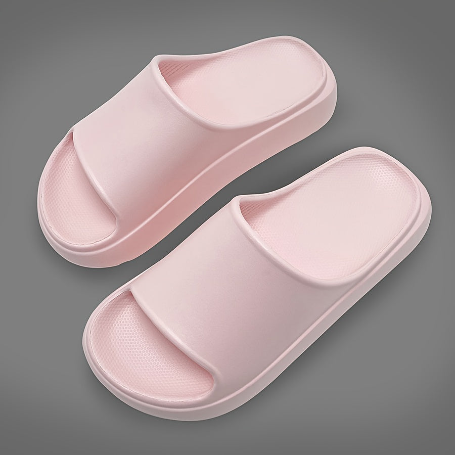 Women's Solid Color EVA Beach Slides with Wedge Platform and Soft Sole
