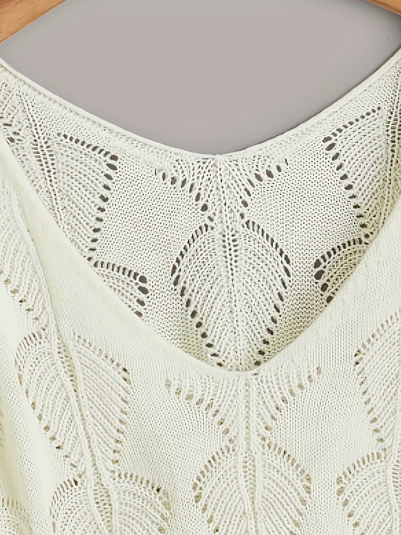 Plus Size Women Knitted Sweater Long Sleeve Hollow Out Casual Clothing