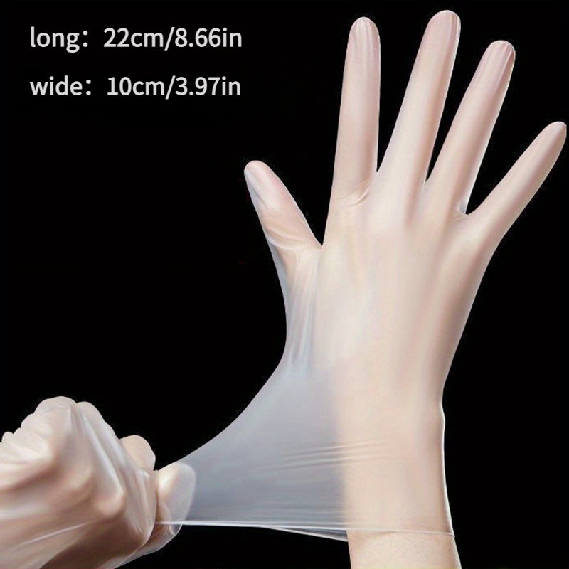 Disposable Tpe Gloves 100pcs Waterproof Oilproof Powder-Free Transparent