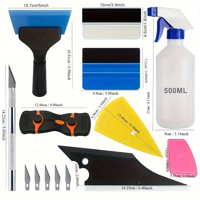 Car Window Tint Application Kit Glass Protective Film Installing Tool Squeegee