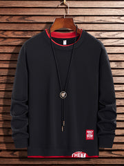 Erkaklar uchun soxta ikki qismli sviter, chiziqli naqsh, appliqué detali va yumshoq bo'yin. 100% polyester to'qima matodan tayyorlangan, biroz cho'ziluvchan va odatdagi kesim. Bahor va kuz uchun ideal.