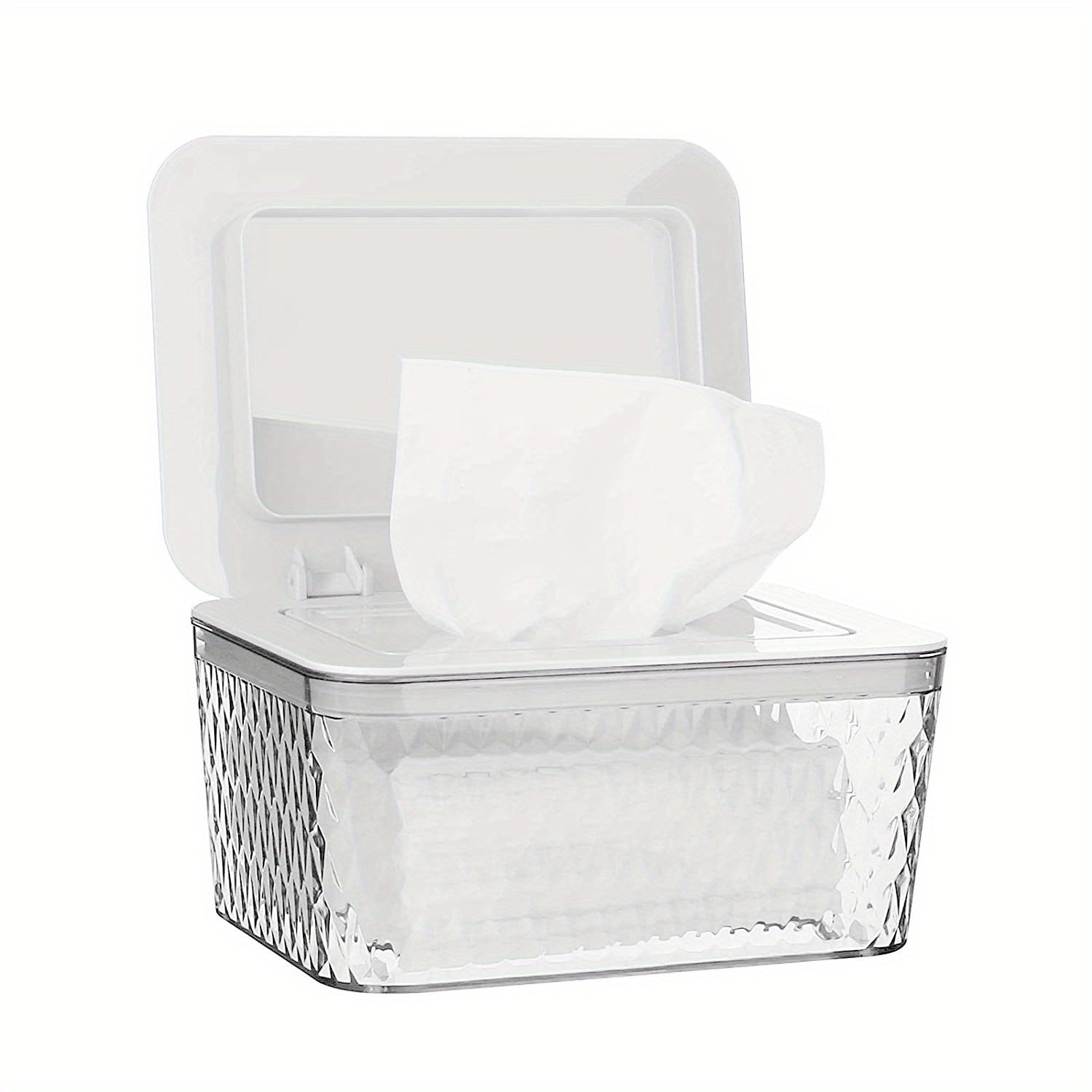 Large Capacity Wipes Dispenser Box with Dustproof Lid for Diaper Wipes