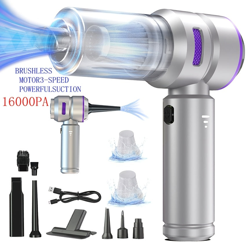 Aspiradora inalámbrica de mano para coche con alta potencia de succión y display de cubo de polvo