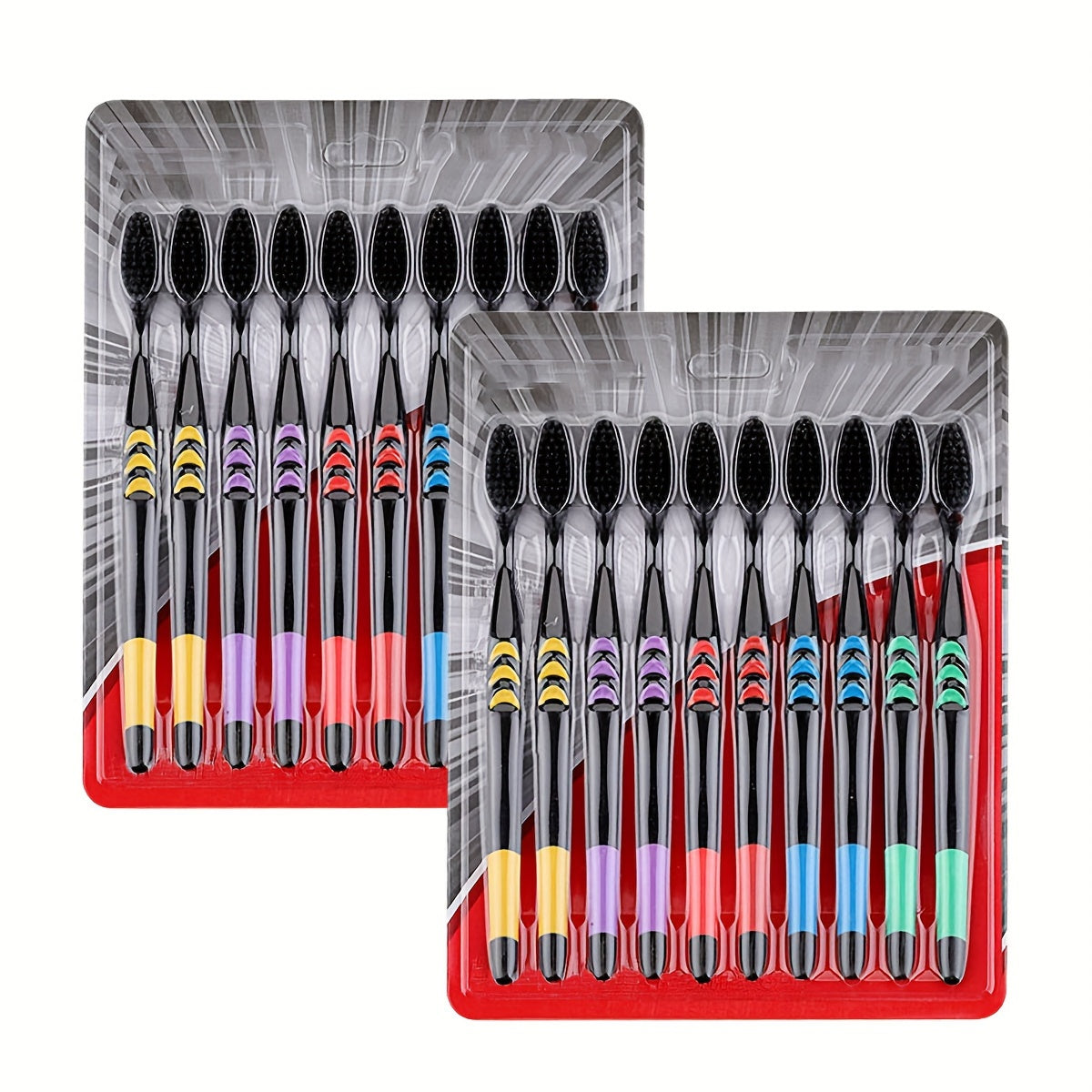 Set de 20 cepillos de dientes para adultos con cerdas de nylon suave, ideales para viajes y camping, duraderos