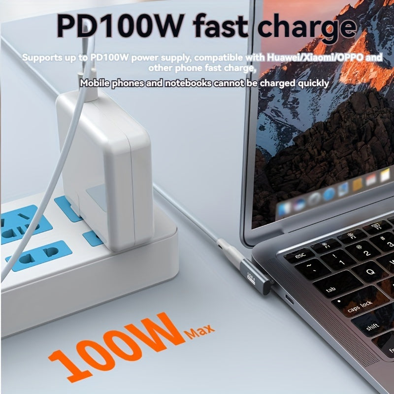 USB C Adapter 90 Degree Female to Male Fast Charging Right Angle Elbow