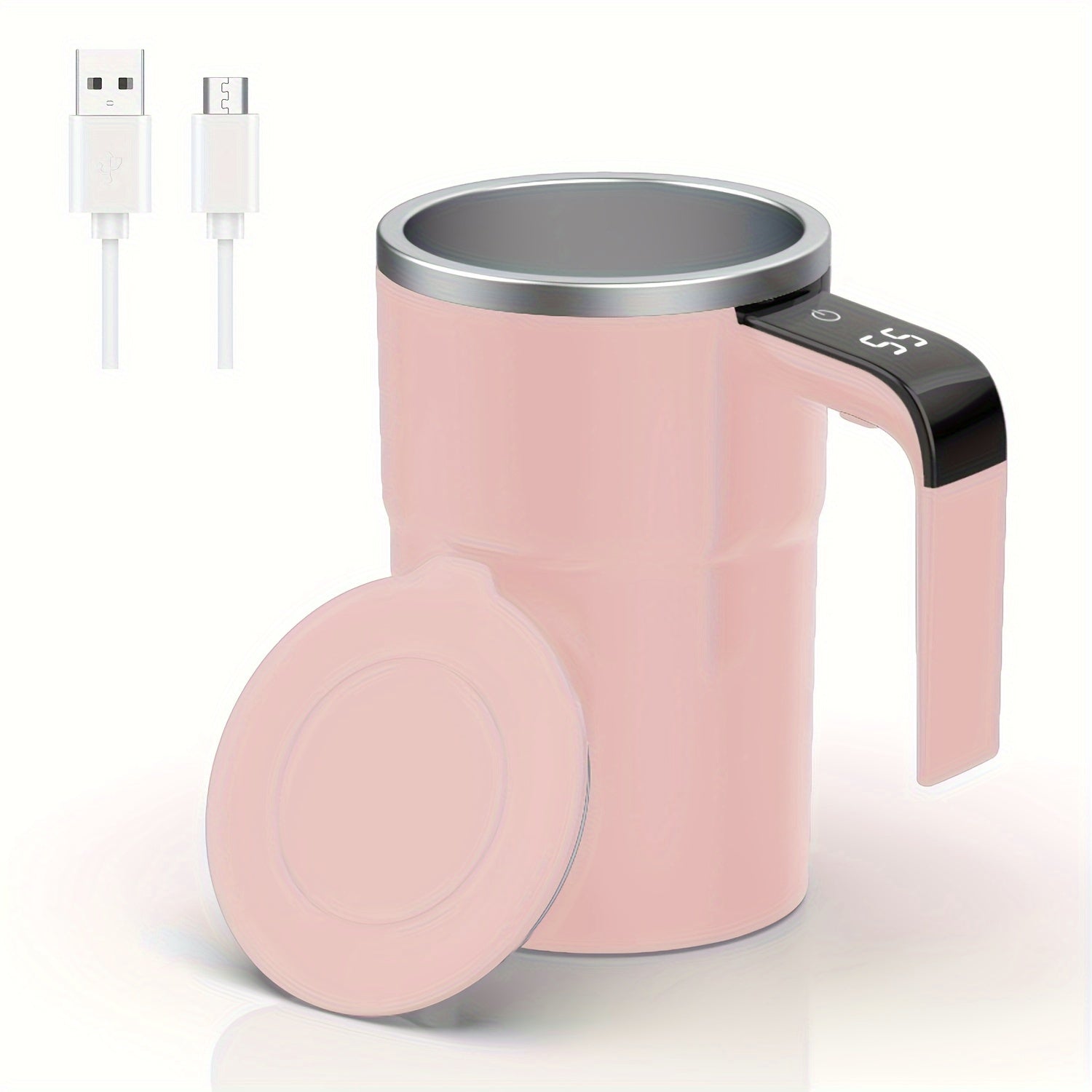 O'z-o'zini aralashtiradigan qahva chashka 12oz LED displey, qayta zaryadlanadigan avtomatik aralashtiruvchi