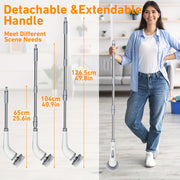 Multi-functional electric spin scrubber with adjustable handle 7 brush heads USB rechargeable