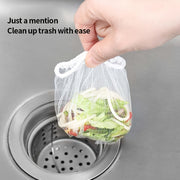 Paquete de 100 bolsas desechables para coladores de fregadero de malla de nylon para una limpieza fácil