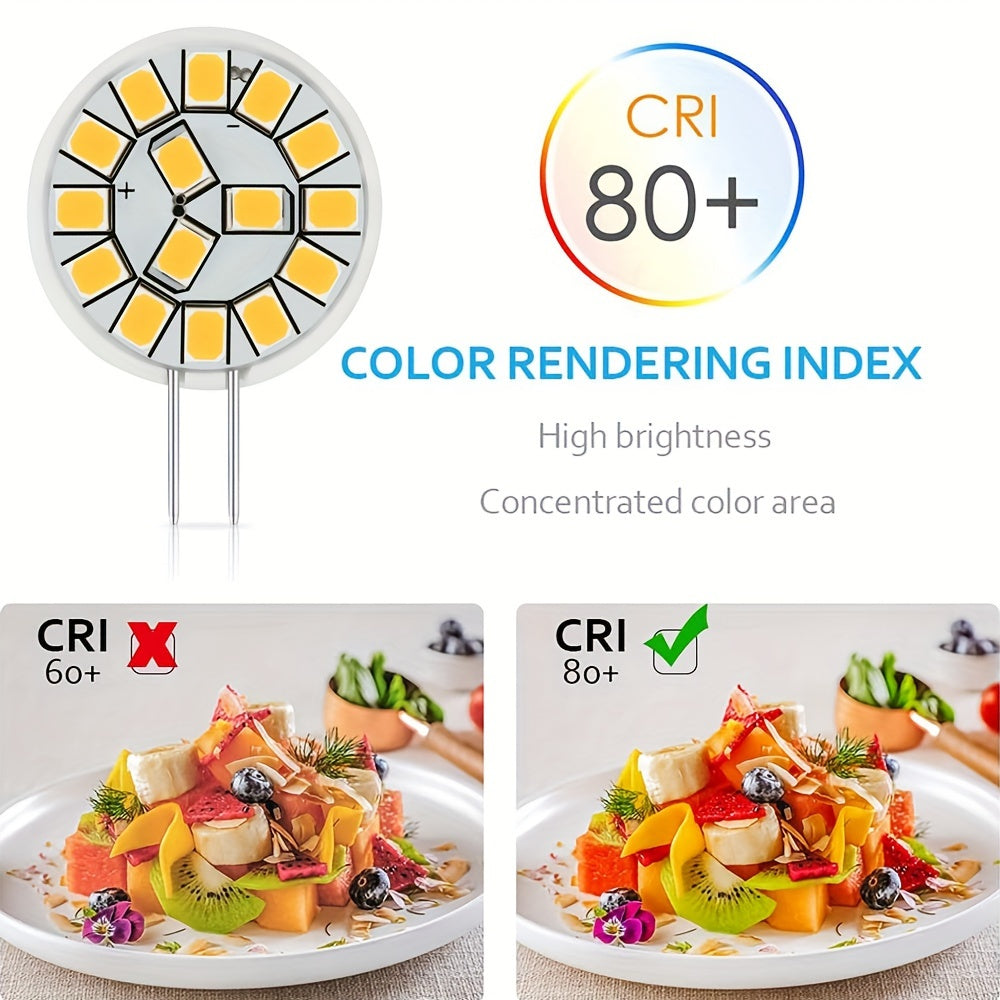 G4 LED lampochka 2W, 120° nur burchagi, 12V AC/DC, 200LM, tebranishsiz, landshaft/oshxona/post/joylashtirilgan yoritish o'rnini bosuvchi, iliq/tabiiy/sovuq oq (4 dona/8 dona)