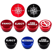 Car Interior Decoration Aluminum Dustproof Plug Button 12V Replacement