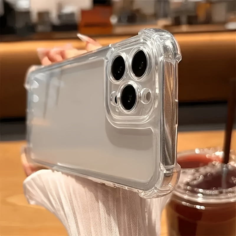 Transparent TPU Bumper Case for iPhone Models Shockproof Clear Protective Cover