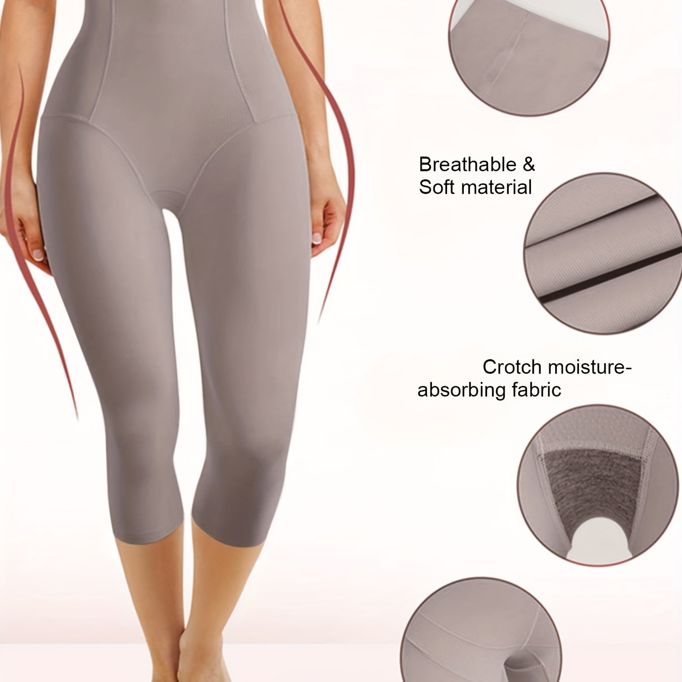 Women's Seamless High Waist Shapewear Shorts Tummy Control Butt Lifter Black Nylon Spandex