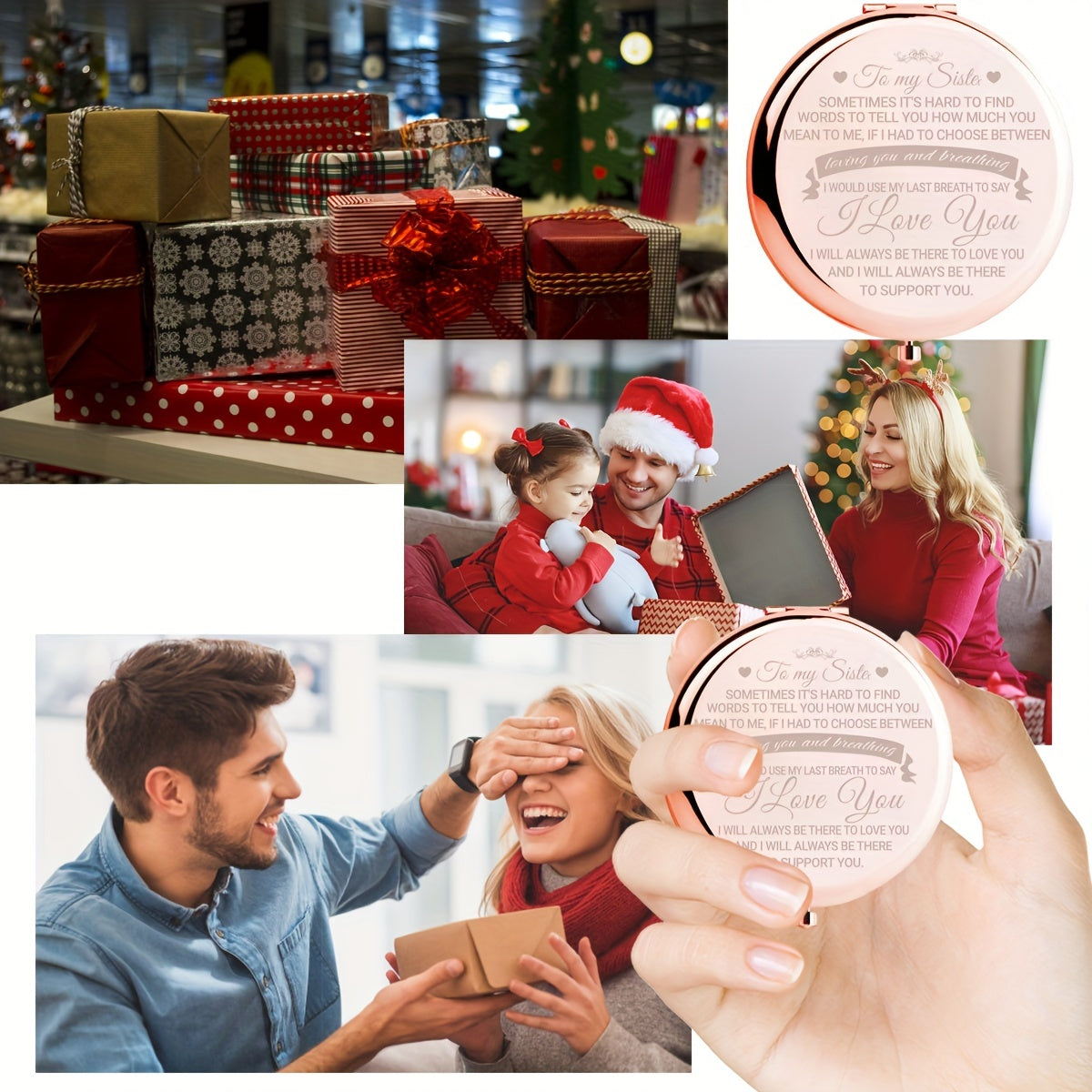 Портативный электролитический набор зеркал для макияжа с подарочной коробкой для путешествий и использования на природе