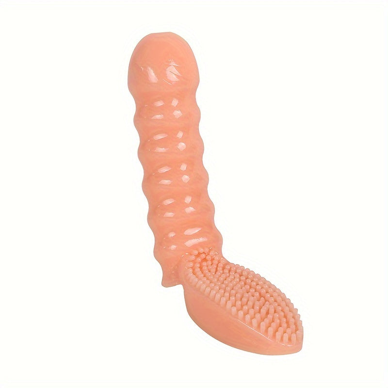 Men's Silicone Vibration Finger Toy Solid Color Battery Powered