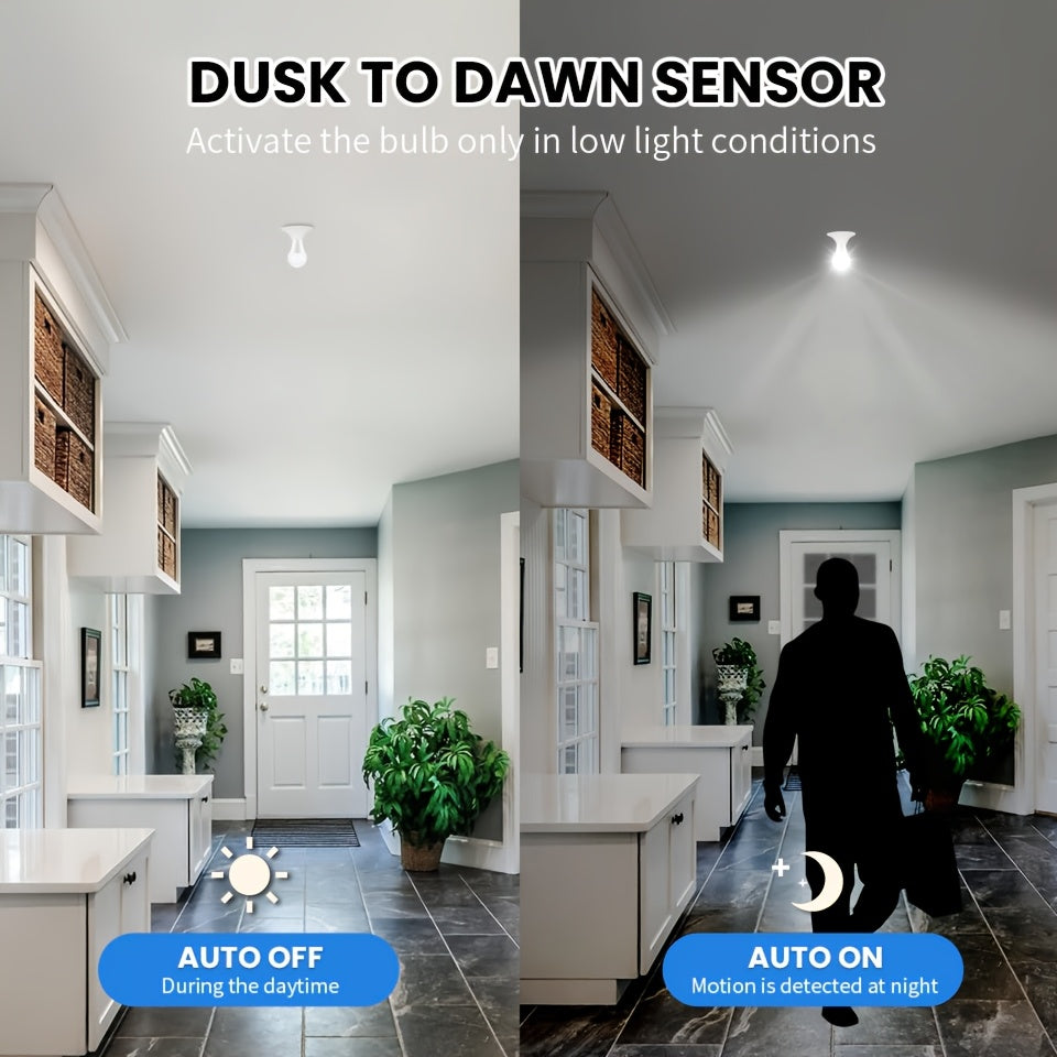 8-Pack Motion Sensor LED Bulb 12W E27 Indoor Lighting Cool White Warm White